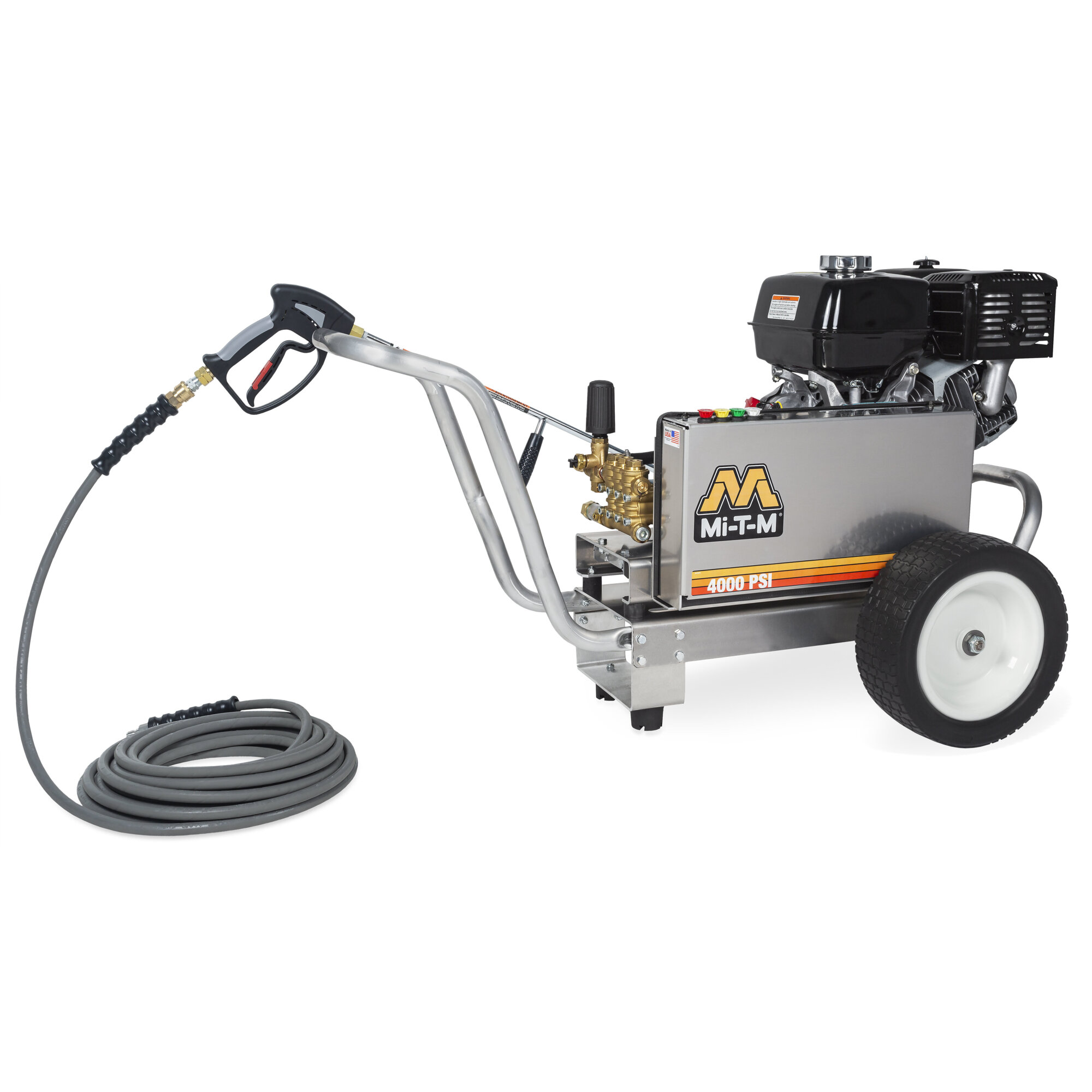 Mi-T-M CBA Aluminum Series Gasoline Belt Drive Cold Water Pressure Washer — 4,000 PSI, 3.7 GPM, Model# CBA-4004-1MCH